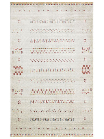 Oushak Carnaval 100% Natural Easy to Clean Handcrafted TENCEL™ Modern Uşak Carpet 06 BEIGE