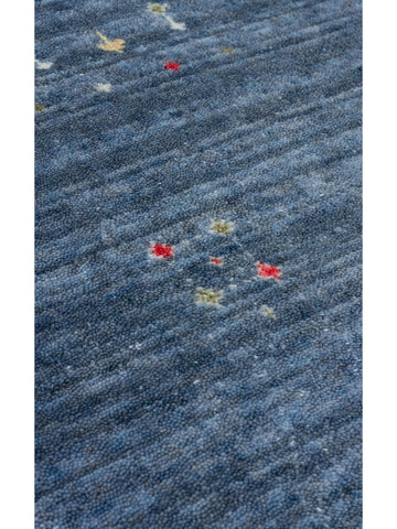 Oushak Carnaval Tapis Uşak Moderne TENCEL™ 100 % Naturel, Facile à Nettoyer, Fait Main 06 BLUE Q  