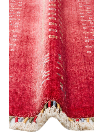 Oushak Carnaval Tapis Uşak Moderne TENCEL™ 100 % Naturel, Facile à Nettoyer, Fait Main 06 RED Q  