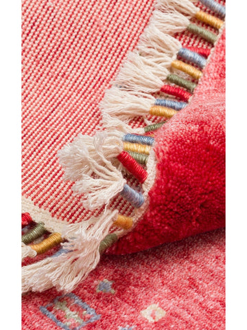 Oushak Carnaval Tapis Uşak Moderne TENCEL™ 100 % Naturel, Facile à Nettoyer, Fait Main 06 RED Q  
