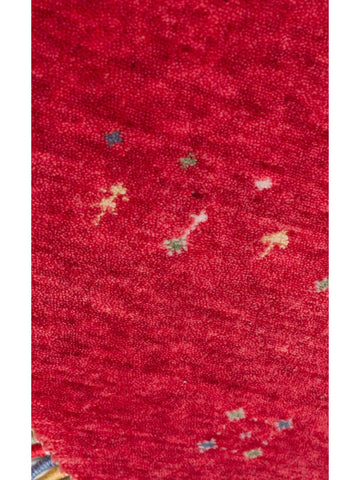 Oushak Carnaval Tapis Uşak Moderne TENCEL™ 100 % Naturel, Facile à Nettoyer, Fait Main 06 RED Q  