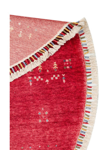 Oushak Carnaval Tapis Uşak Moderne TENCEL™ 100 % Naturel, Facile à Nettoyer, Fait Main 06 RED Q  