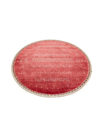 Oushak Carnaval Tapis Uşak Moderne TENCEL™ 100 % Naturel, Facile à Nettoyer, Fait Main 06 RED Q  