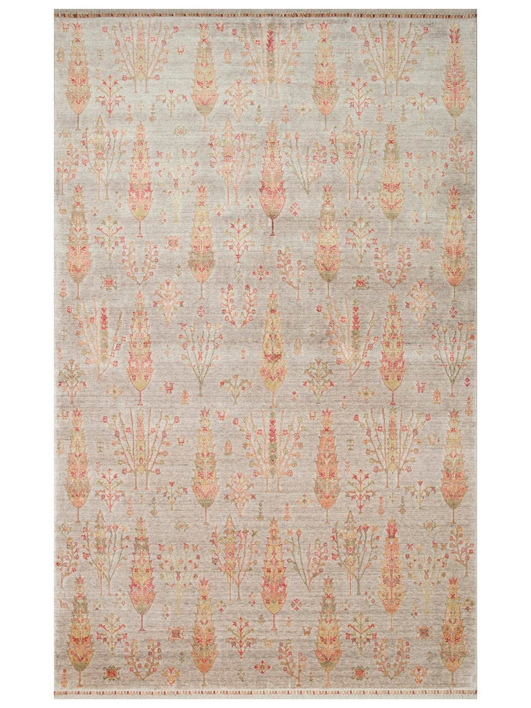 Oushak Carnaval سجادة Uşak الحديثة المصنوعة يدوياً من TENCEL™ بنسبة 100% طبيعية، سهلة التنظيف، 08 BEIGE AUTUMN
