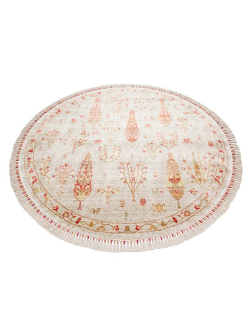 Oushak Carnaval Tapis Uşak Moderne TENCEL™ 100 % Naturel, Facile à Nettoyer, Fait Main 08 BEIGE AUTUMN Q  