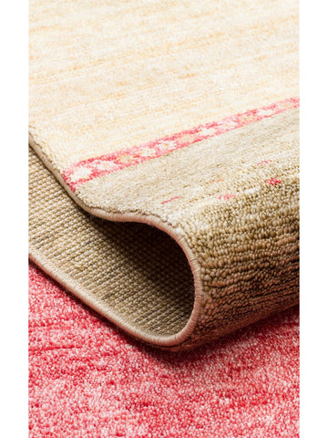Oushak Carnaval Tappeto Moderno Uşak in TENCEL™ realizzato a mano, 100% naturale, facile da pulire, 11 RED AUTUMN