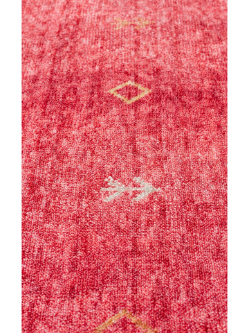 Oushak Carnaval Tappeto Moderno Uşak in TENCEL™ realizzato a mano, 100% naturale, facile da pulire, 11 RED AUTUMN