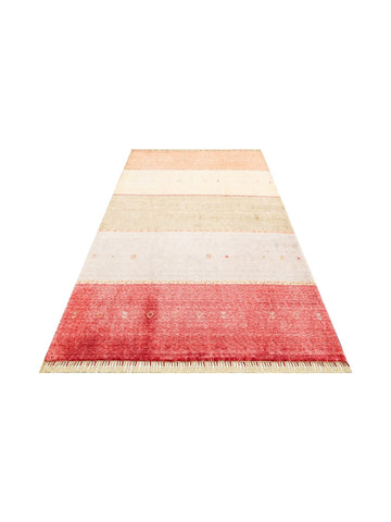 Oushak Carnaval Tappeto Moderno Uşak in TENCEL™ realizzato a mano, 100% naturale, facile da pulire, 11 RED AUTUMN