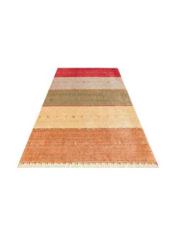 Oushak Carnaval Tappeto Moderno Uşak in TENCEL™ realizzato a mano, 100% naturale, facile da pulire, 11 RED AUTUMN