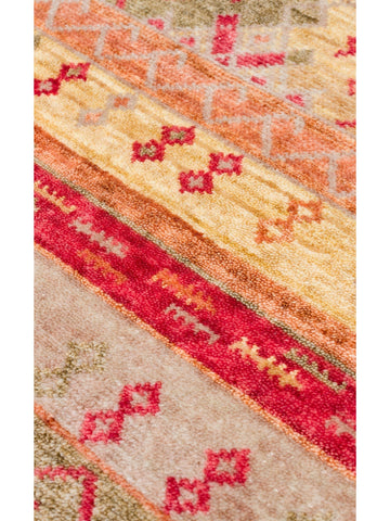Oushak Carnaval Tappeto Moderno Uşak in TENCEL™ realizzato a mano, 100% naturale, facile da pulire, 12 RED AUTUMN
