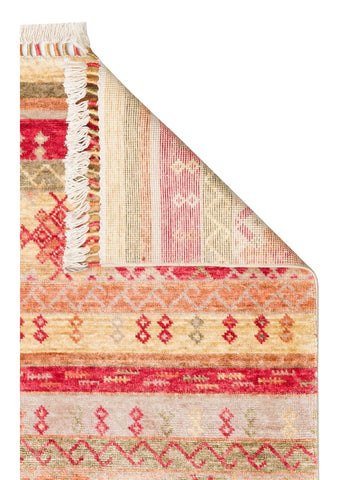 Oushak Carnaval Tappeto Moderno Uşak in TENCEL™ realizzato a mano, 100% naturale, facile da pulire, 12 RED AUTUMN