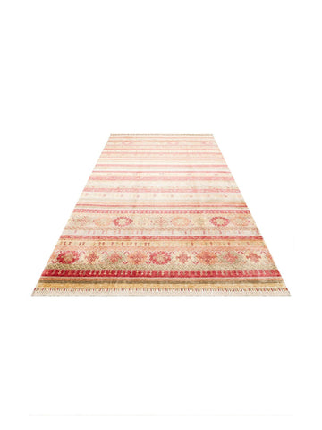 Oushak Carnaval Tappeto Moderno Uşak in TENCEL™ realizzato a mano, 100% naturale, facile da pulire, 12 RED AUTUMN