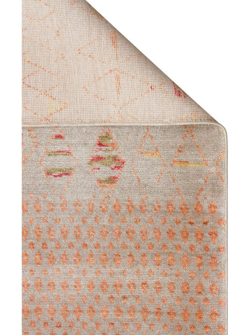 Oushak Carnaval %100 natürlich, leicht zu reinigen, handgefertigter TENCEL™ moderner Uşak-Teppich 15 BEIGE AUTUMN