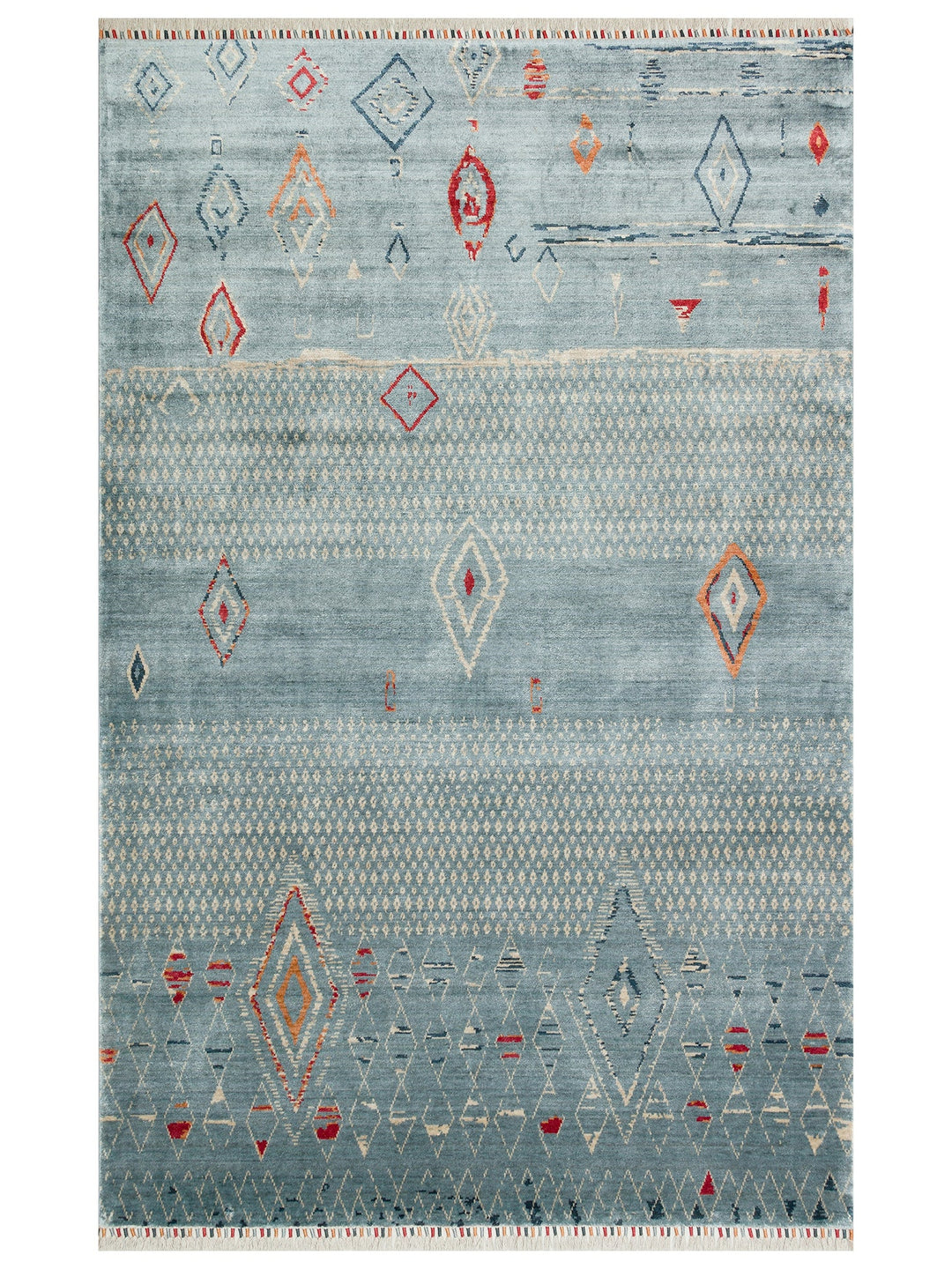 Oushak Carnaval %100 Naturel Kolay Temizlenir El Emeğiyle Üretilen TENCEL™ Modern Uşak Halısı 15AQMUL - Carpetdocia