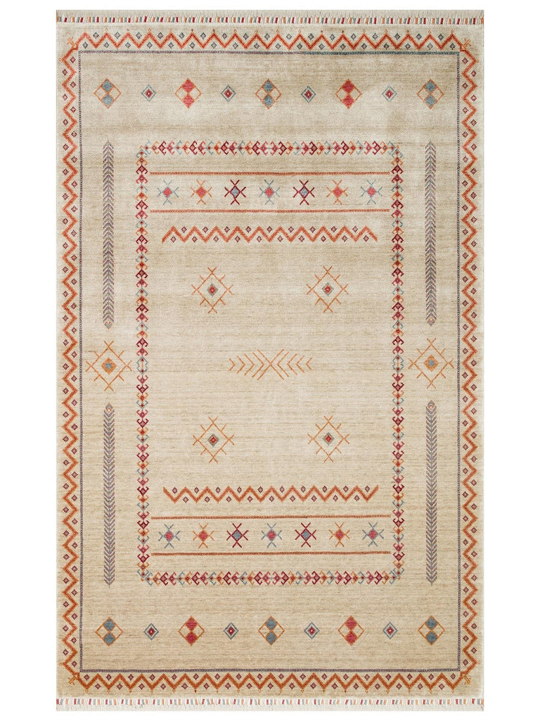 Oushak Carnaval سجادة Uşak الحديثة المصنوعة يدوياً من TENCEL™ بنسبة 100% طبيعية، سهلة التنظيف، 20 LIGHT MULTY