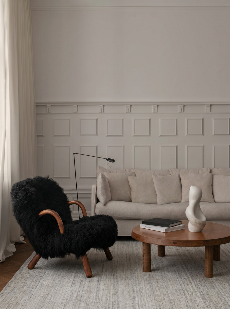 سلسلة Paglia سجادة يدوية من صوف نيوزيلندي طبيعي 100% مع عقدة السومك لغرفة المعيشة وغرفة الجلوس باللون الرمادي