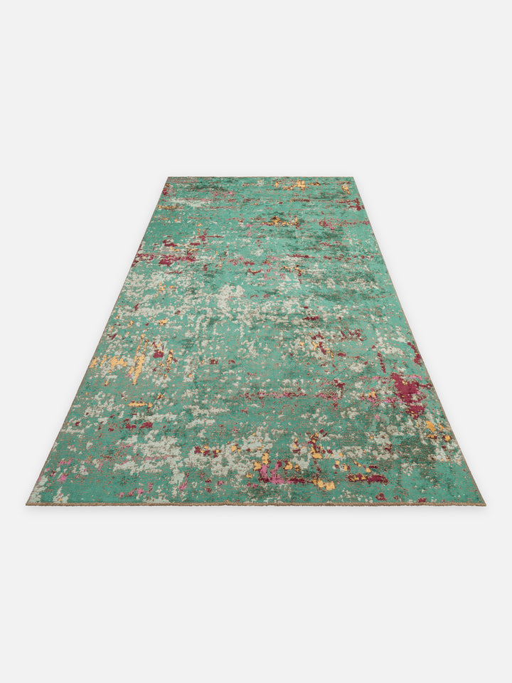 Ruggadocia Verdant Yosun Soyut Desenli Halı detay