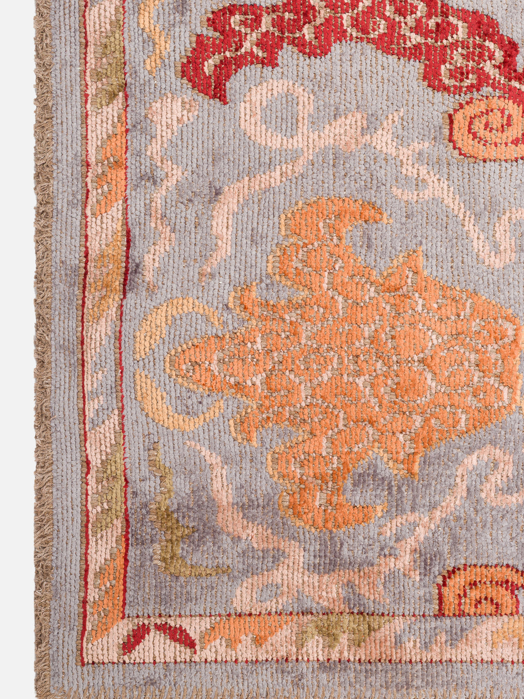 Ruggadocia Voysey Azur Botanik Desenli Halı detay