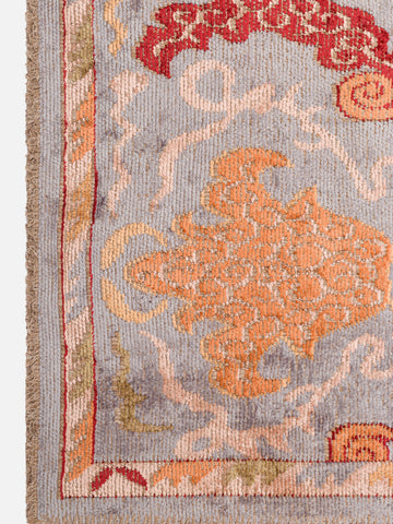 Ruggadocia Voysey Azur Botanik Desenli Halı detay