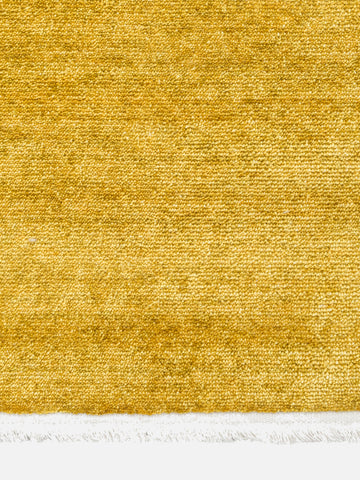 Victoria %100 TENCEL™ Lyocell El Emeği ile Üretilen Halı YELLOW SAFFRON saçak detayı